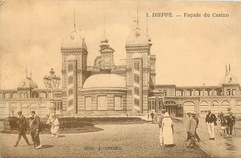 Dieppe — Fachada do Casino — Ed. J. Goudel - Frente