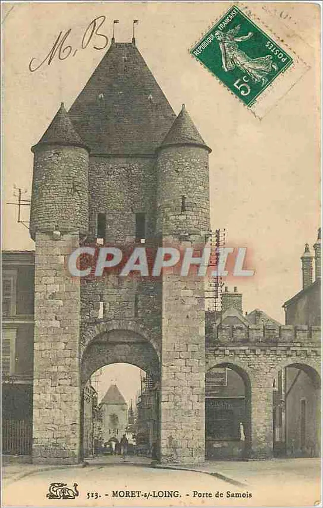 Moret-sur-Loing - Puerta de Samois — editor anónimo, n° 513 - Anverso