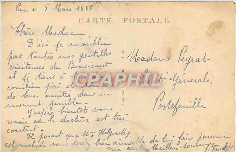 A Cadeia dos Pirineus — Pau — C.C. 258 - Verso