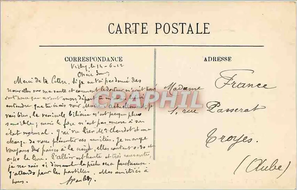 Vichy — L'Orario della Musica — LL. - Verso