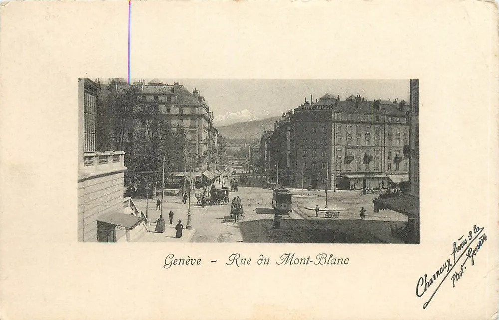 Genève - Rue du Mont-Blanc — Charnaux Frères & Cie, Fot. Genève - Frente