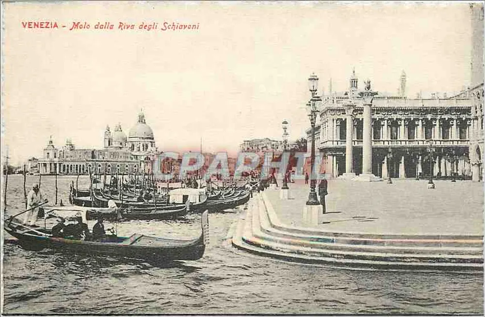 Venedig — Molo dalla Riva degli Schiavoni — Verlag: Universal Postal Union, Nr. 12 - Vorderseite