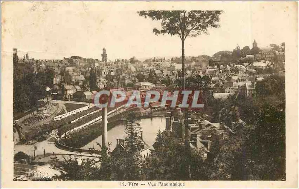 Vire — Vista Panorâmica — Éd. H. Ernique, n°19 - Frente