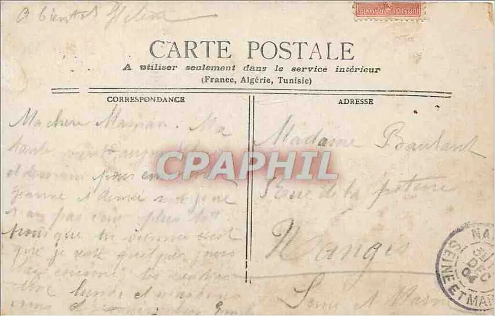 Paris - Ponte Alexandre III — editor R. Milton, n° de série 216 - Verso