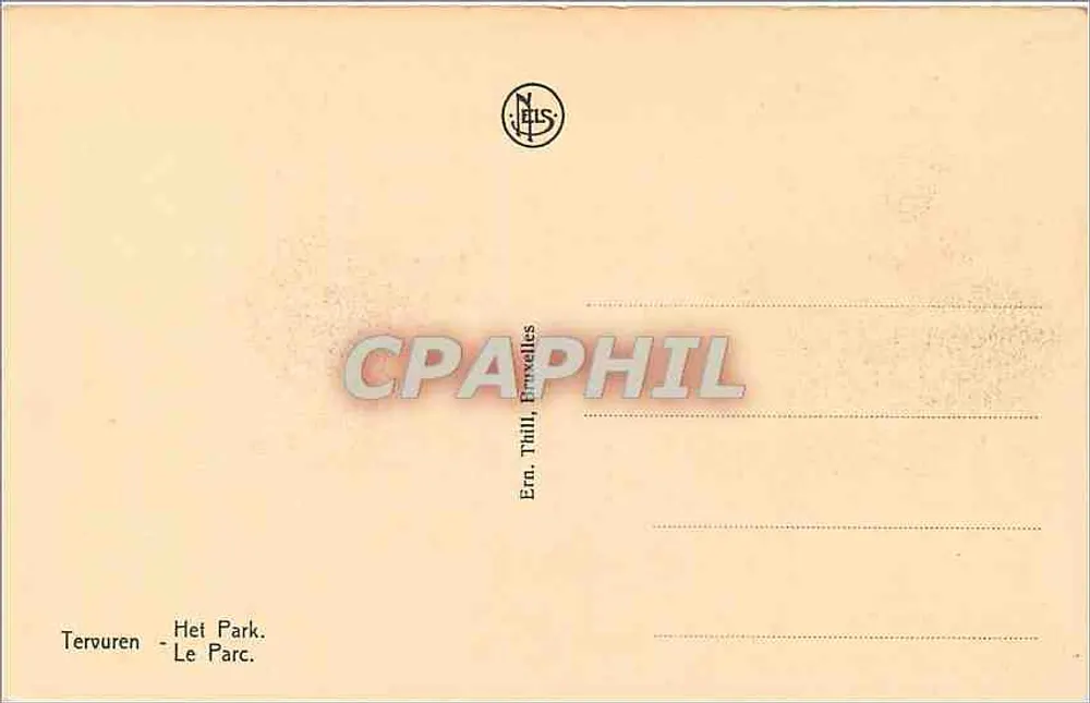 Maison espagnole dans le parc — Tervuren, Le Parc — Éditeur Ern. Thill, Bruxelles - Verso
