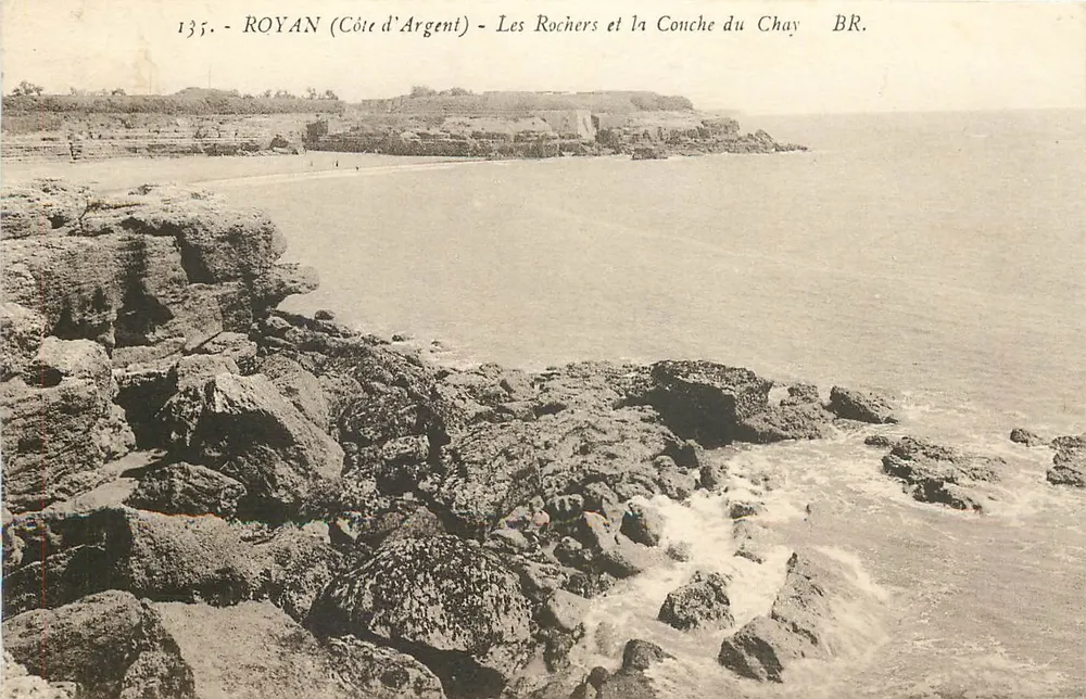 Royan (Côte d'Argent) - Les Rochers et la Conche du Chay - BR. - Recto