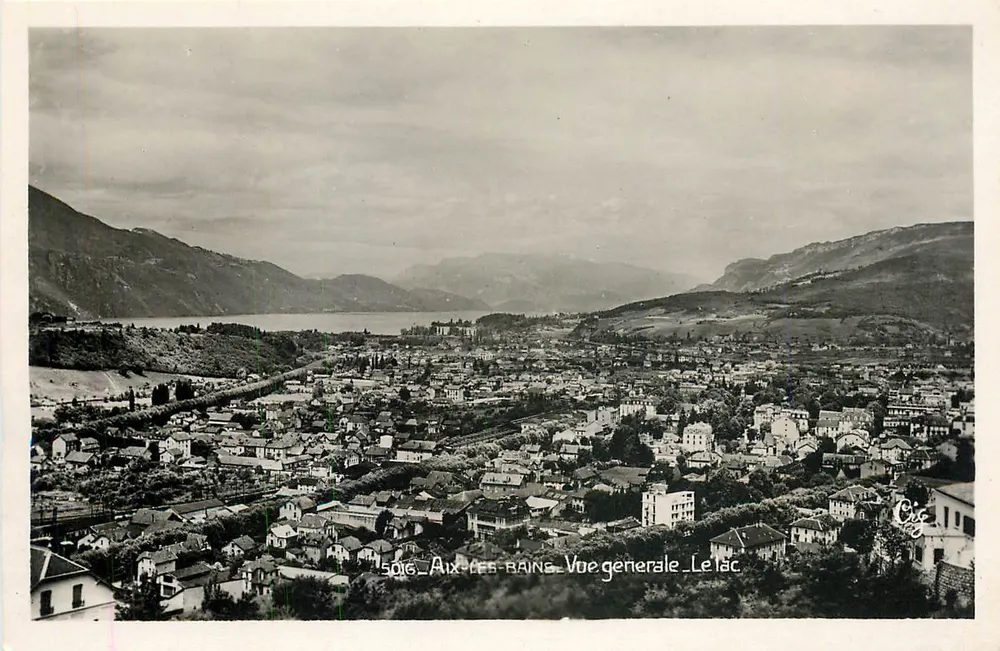 Aix-les-Bains — Vista geral — O lago — Edição La Cigogne, Grenoble - Frente
