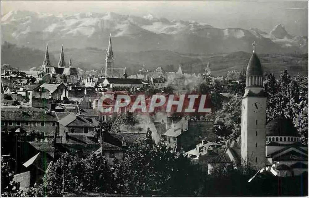 Vista geral de Pau — os Pirineus — Edit. JOVÉ, Pau (B.P.) - Frente