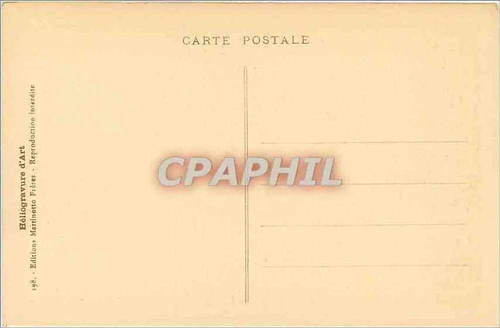 A Grande-Chartreuse - Le Guiers à St-Pierre — Edição Martinetto Fütér, n°198 - Verso