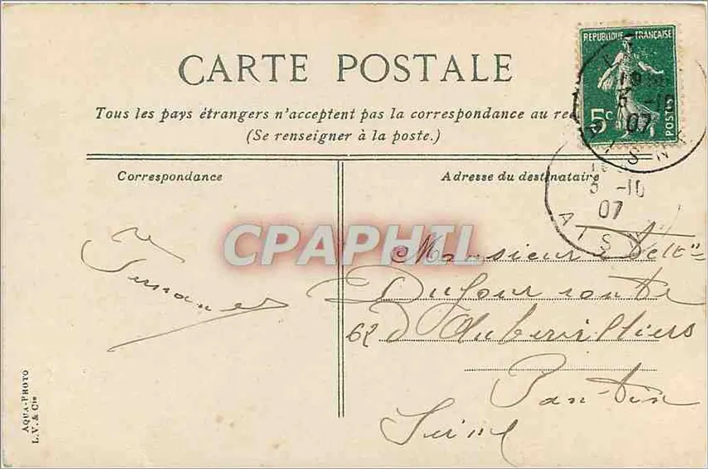 Lagny-la-Tour - A Torre Fenchée (século XII) — editor L.V. & Cie, n° 679 - Verso