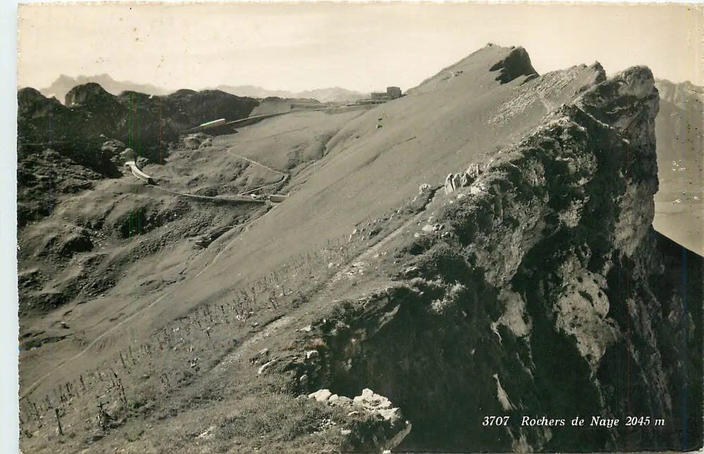 Rochers de Naye — 2045 m — Foto. Editora, Lausanne - Frente
