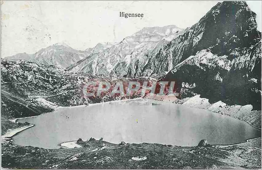 Lago Ifigensee — montanhas nevadas — editor não identificado - Frente