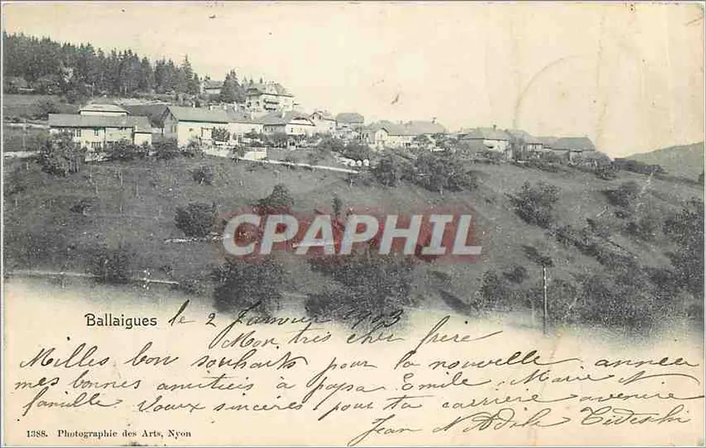Ballaigues — vista panorâmica — Photographie des Arts, Nyon n°1388 - Frente