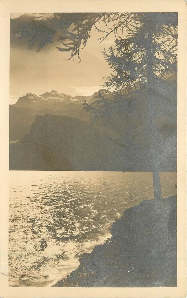 Lago de Gébroulaz — vista de um promontório — editor desconhecido, n° 160 - Frente