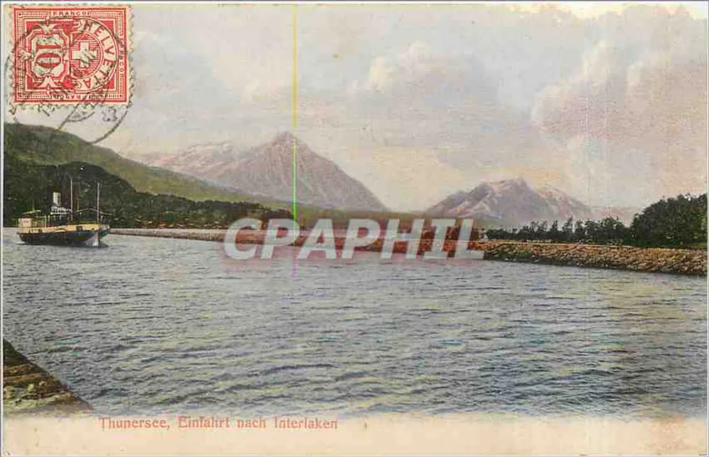 Thunersee, entrada para Interlaken — FRANCO POSTAL - Frente