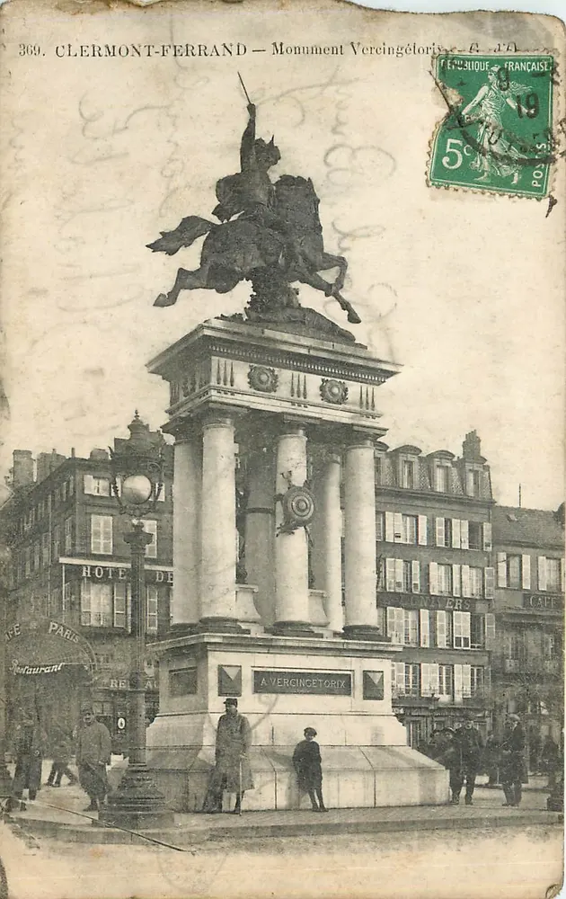 Clermont-Ferrand — Pomnik Vercingétorixa — wydawca Paryż - Awers