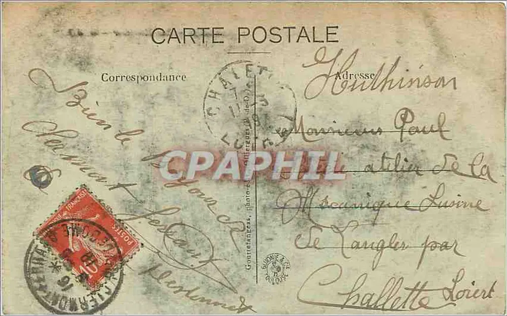Clermont-Ferrand — Rue Montlosier — G. d'O. - Verso