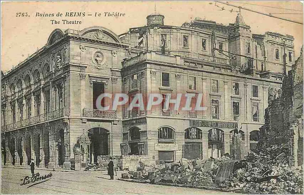 Ruines de REIMS — Le Théâtre — La Boussole - Recto