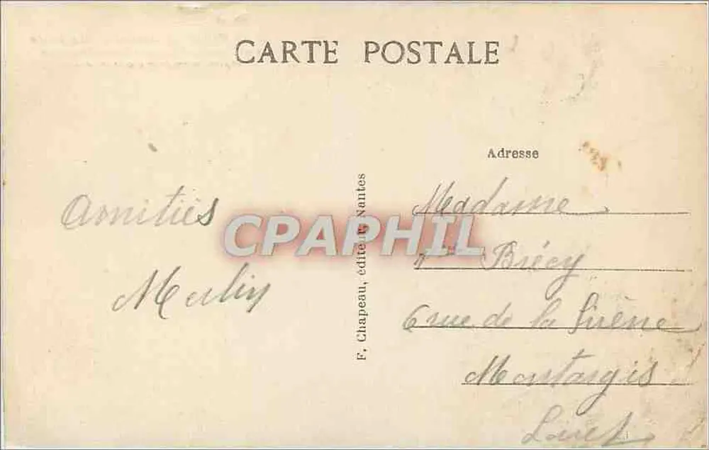 Le Croisic (Loire-Inf.) — O Farol — F. Chapeau, editor Nantes, n°33 - Verso