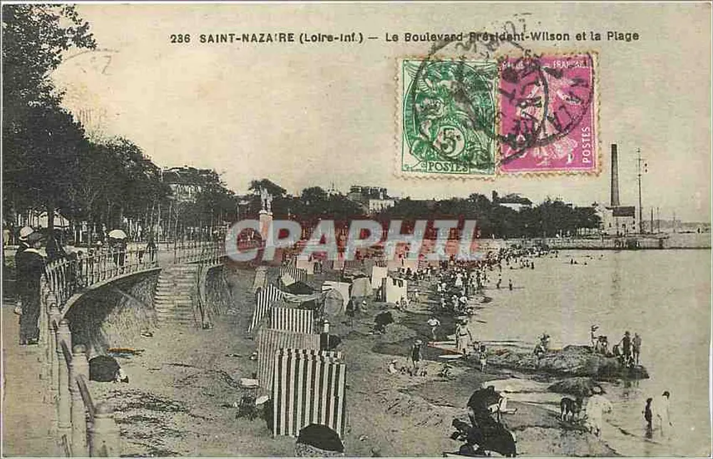 Saint-Nazaire (Loire-Inf.) — Der Boulevard Président-Wilson und die Strandpromenade - Vorderseite