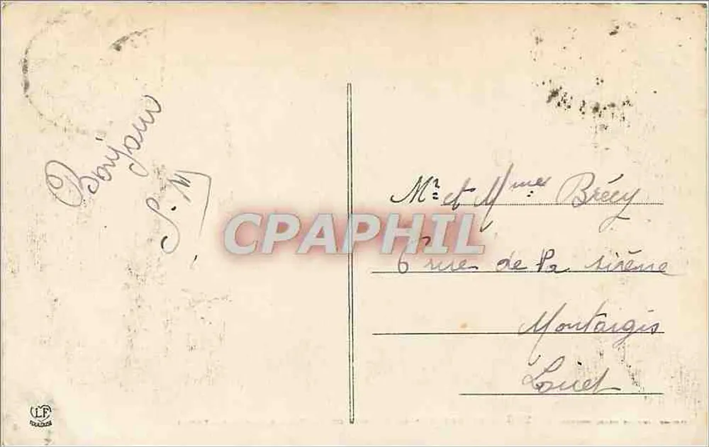 Biarritz - Le Rocher de la Vierge par gros temps — Phototype LAGOUCHE FRÈRES, TOULOUSE, n°1206 - Verso