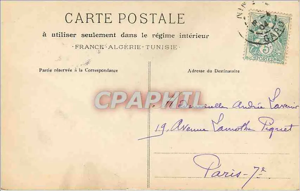 Nîmes - A Torre Magna — Editor E. Lacour, Marselha, n°175 - Verso