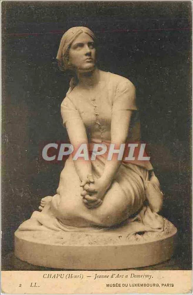 Jeanne d'Arc in Domrémy — Skulptur von Chapu — Musée du Luxembourg, Paris - Vorderseite