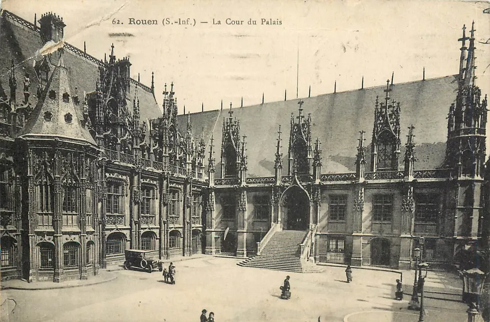Rouen (Z.-Inf.) — La Cour du Palais — Marcel Rithé, uitgever n°62 - Voorkant