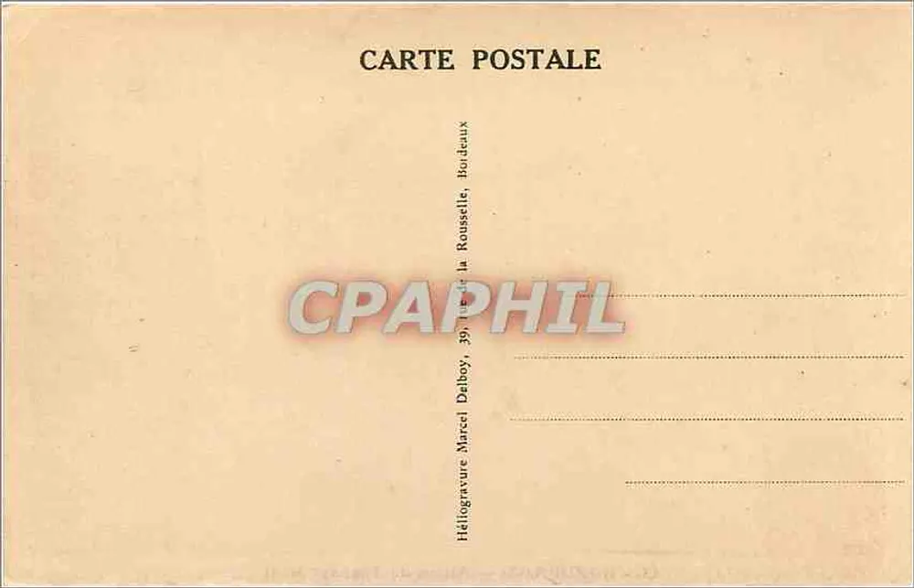 Bordeaux — Avenues de Tourny — M. D. - Verso