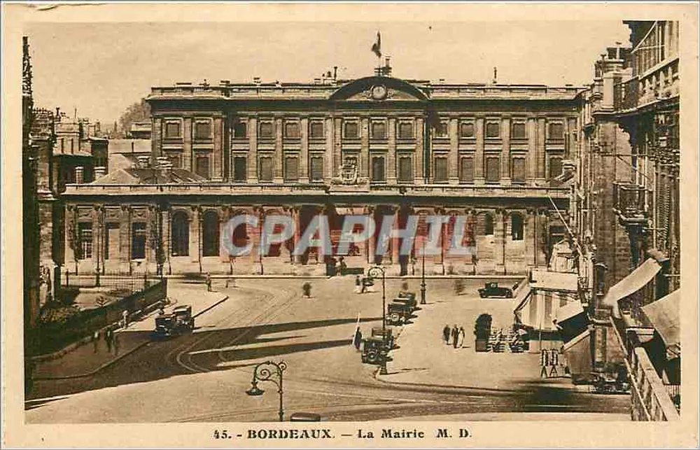 Bordeaux — A Prefeitura — Héliogravure Marcel Delboys - Frente