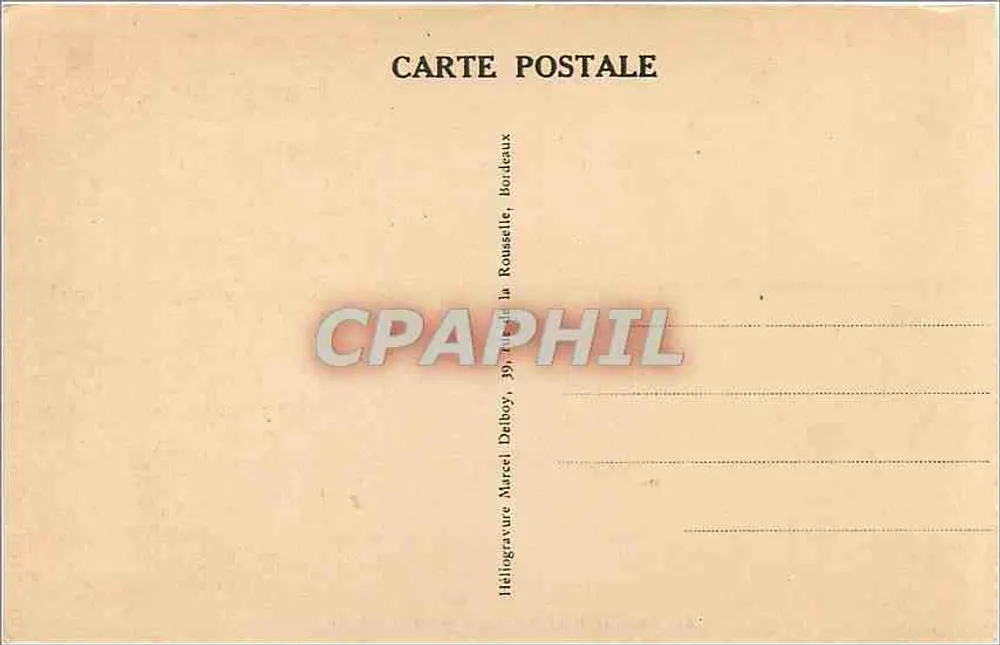 Bordeaux — A Prefeitura — Héliogravure Marcel Delboys - Verso