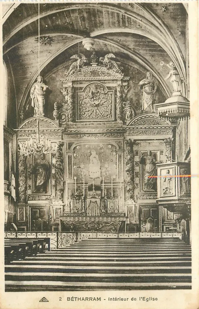 Bétharram - Wewnętrzne wnętrze kościoła — wydawca , Strasbourg - Awers