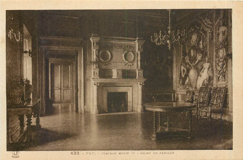 Pau - Schloss Henri IV - Salon de Famille — Verleger Ladouche Frères, n° 433 - Vorderseite