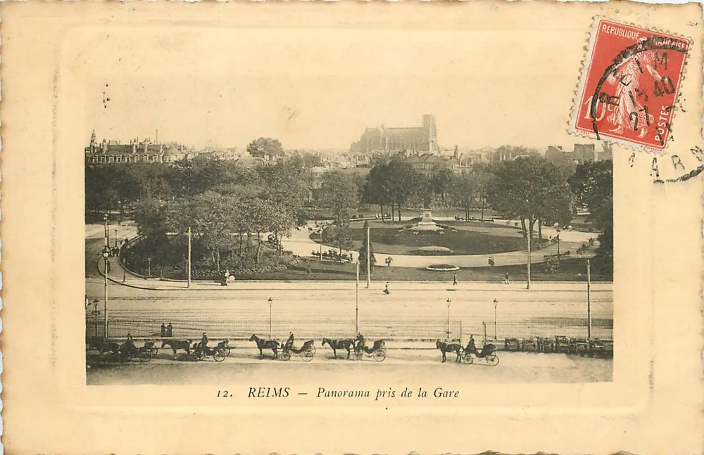 Reims — Panorama taken from the Station — Unidentified publisher, no. 12 - Front