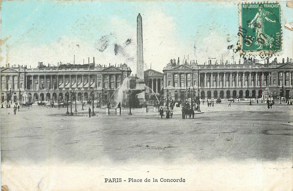 PARIS - Place de la Concorde — Obélisque et Fontaine — éditeur inconnu - Awers