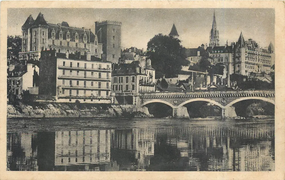 Pau — Panorama e Ponte de Jurangón — Edição Mid-Pyrdès, Pau - Frente