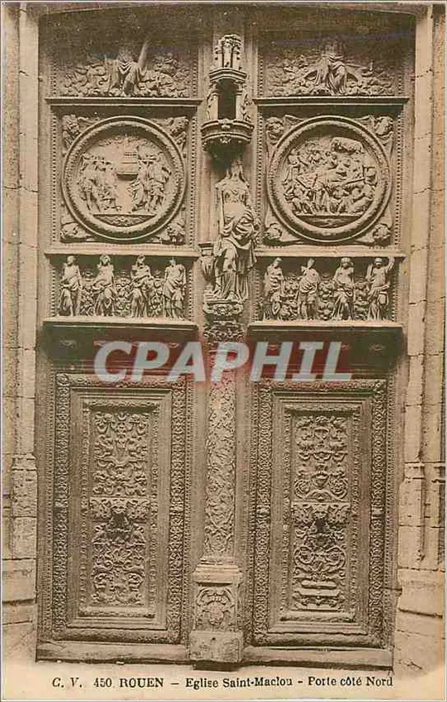Nordseite-Tor — Kirche Saint-Maclou — Rouen — G. V. 450 - Vorderseite