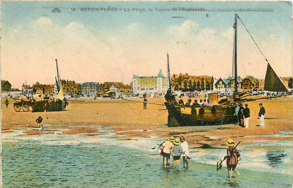 Berck-Plage - Die Bucht, das Kasino und die Promenade — anonymer Verlag, Nr. 18 - Vorderseite