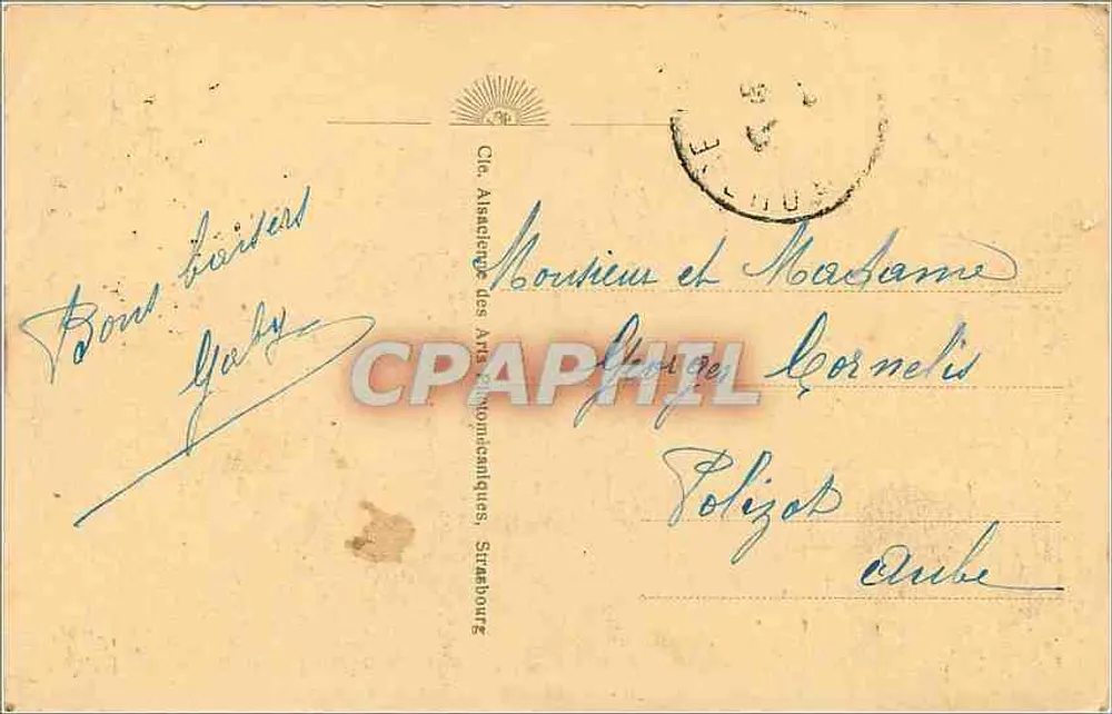Deauville Strand in Blüte — Badezeit — Antike Ansichtskarte, n°127 - Rückseite