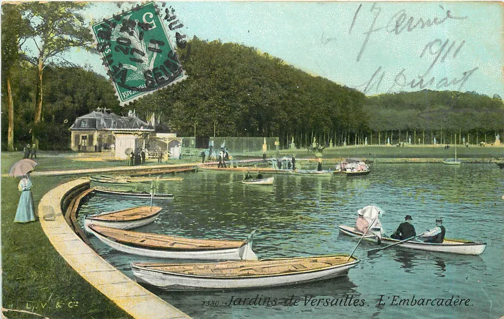 Jardins de Versailles. O Embarcadère — Editor L.V. & Cie, n° 2390 - Frente
