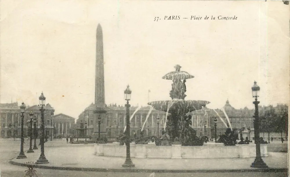 Paris — Place de la Concorde — editor Abeille, n° 37 - Frente