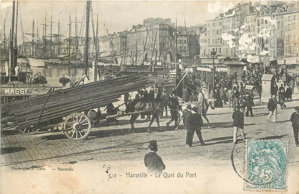 Marseille — O Cais do Porto — Fototipia L. Laco, n°510 - Frente