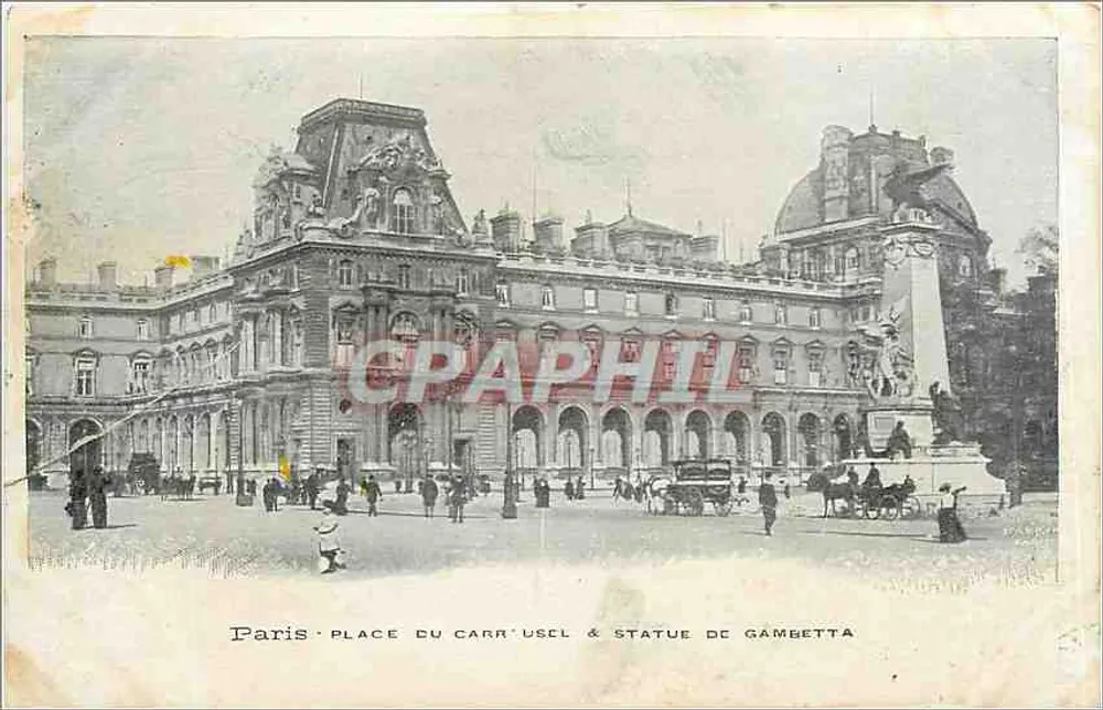 Paris - Place du Carrusel & Statue de Gambetta — éditeur 'Galleries Normandes' - Recto