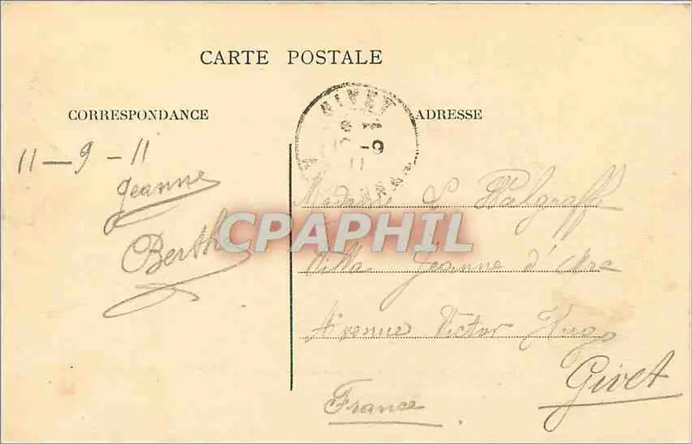 Dinant — Krankenhaus, Ziviler Waisenhaus und Hospiz — Serie B.22, rep. int. Desutz, Aywaille - Rückseite