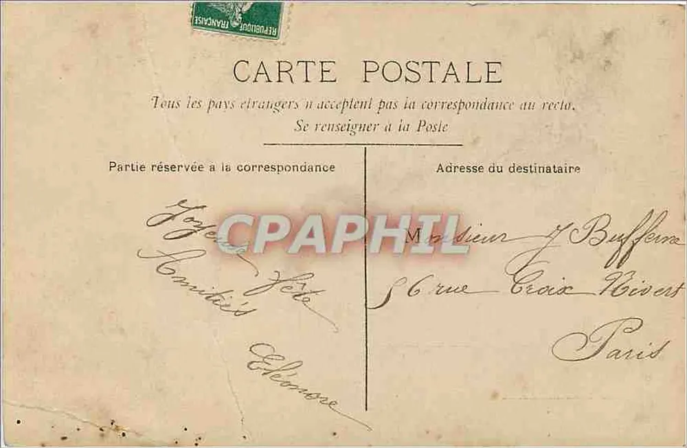 Jeune femme souriante — avec éventail et roses — éditeur CIRC n°4376 - Verso