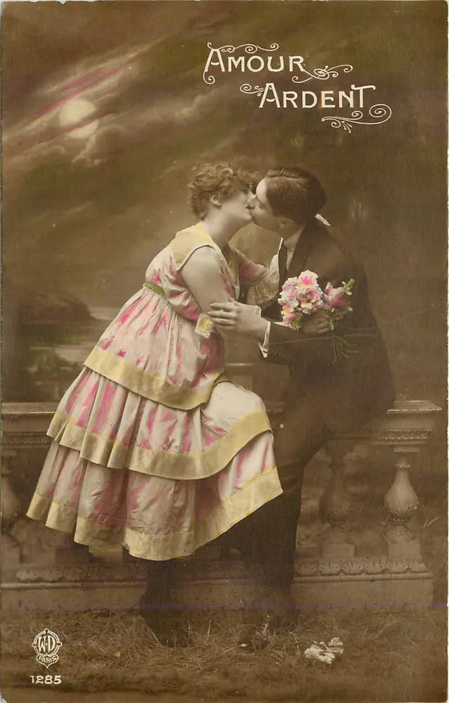Amour Ardent — cena de amor sob a lua — WD Cards n°1285 - Frente