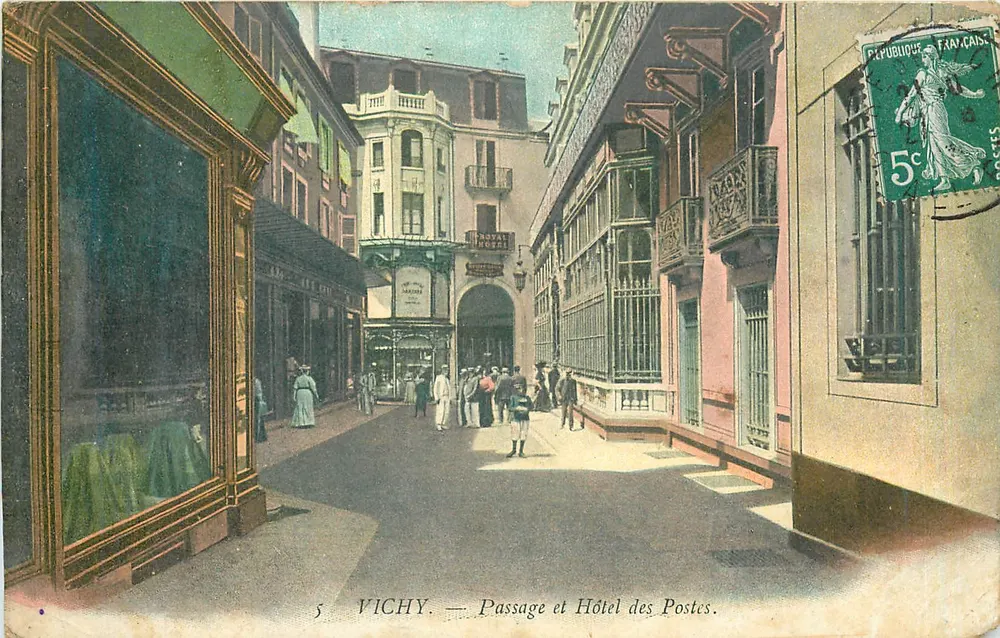 Vichy — Passage e Hotel das Correios — Editor não visível, n° de série 5 - Frente