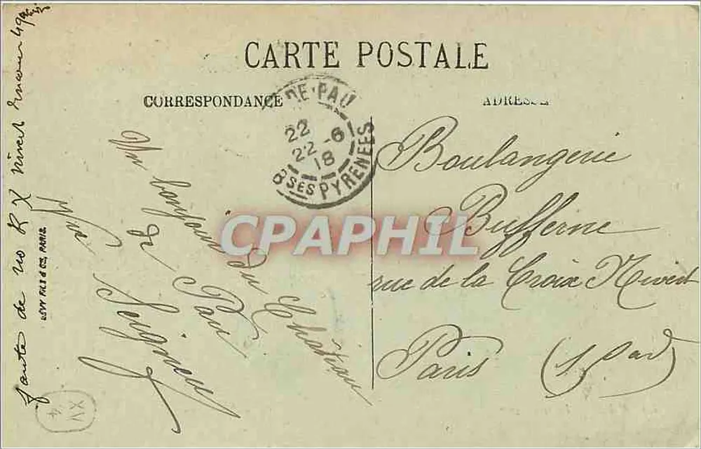 Pau — O Castelo — LL - Verso