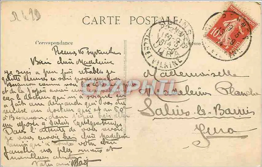 Rennes — A Prefeitura — A Bretanha - Verso