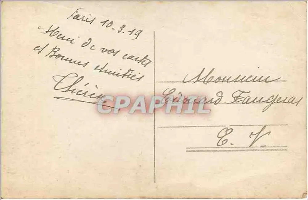 Jovem mulher com vestido de mangas largas — estúdio — VCS Paris 591 - Verso
